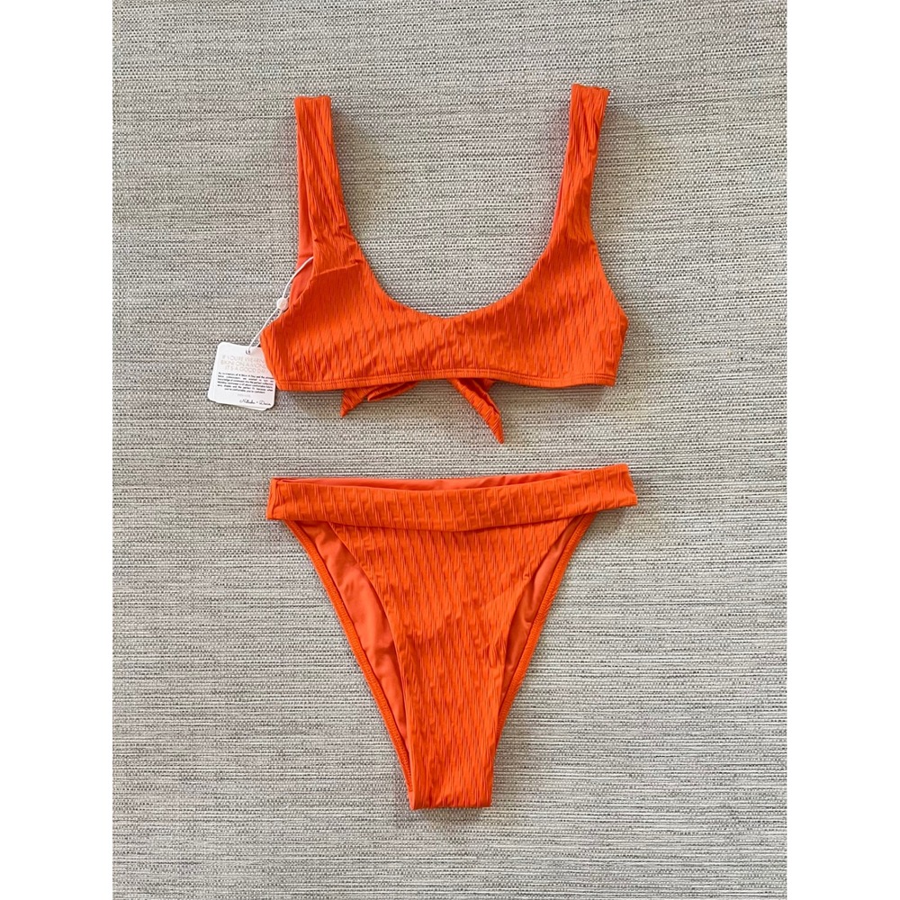 Monday Swimwear Cabo San Lucas Top Argentina Bottom Petite Persimmon Bikini Set